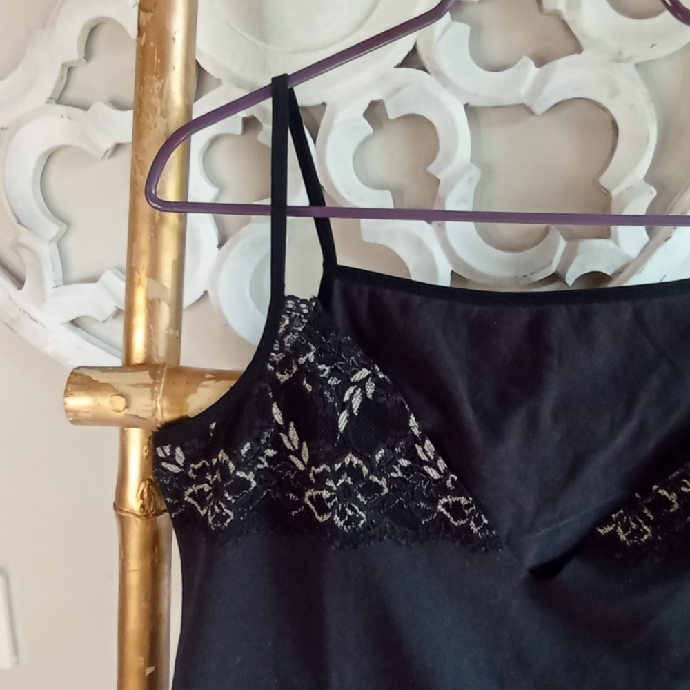 🔴 Deep Grey Strappy Lace Top - Picture 7 of 13